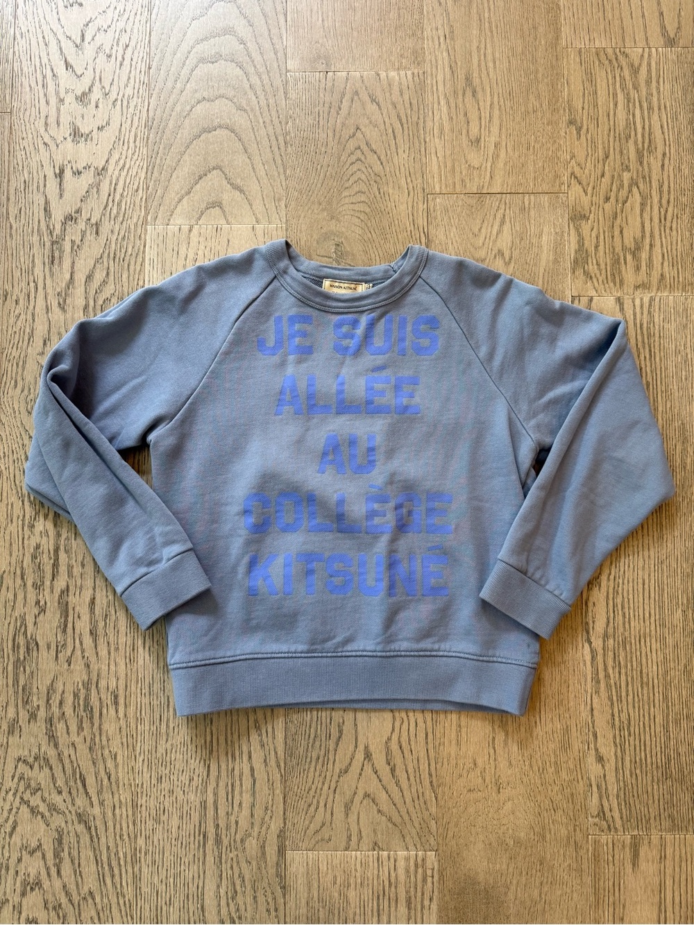 MAISON KITSUNE Blue Crewneck Sweatshirt